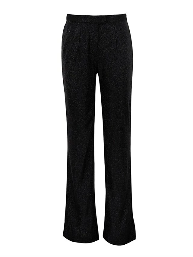 Women's Dress Pants Pants Trousers Baggy Full Length Sequins Baggy Micro-elastic High Waist Fashion Streetwear Party Outdoor Black Silvery S M Fall Winter 9 Women's Dress Pants Pants Trousers Baggy Full Length Sequins Baggy Micro-elastic High Waist Fashion Streetwear Party Outdoor Black Silvery S M Fall Winter - Image 7