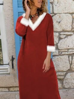 Women's Christmas Dress Casual Dress Winter Dress Midi Dress Patchwork Outdoor Christmas Daily Fashion Streetwear V Neck Long Sleeve 2023 Regular Fit Wine Color S M L XL XXL Size 9 Women's Christmas Dress Casual Dress Winter Dress Midi Dress Patchwork Outdoor Christmas Daily Fashion Streetwear V Neck Long Sleeve 2023 Regular Fit Wine Color S M L XL XXL Size -LIGHTINTHEBOX Shop cwblfk1693374425724