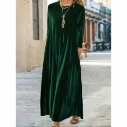 Women‘s Velvet Dress Shift Dress Caftan Dress Long Dress Maxi Dress Green Black Purple Long Sleeve Pure Color Pocket Winter Fall Spring Crew Neck Mature Winter Dress Daily Vacation 2023 34 Women‘s Velvet Dress Shift Dress Caftan Dress Long Dress Maxi Dress Green Black Purple Long Sleeve Pure Color Pocket Winter Fall Spring Crew Neck Mature Winter Dress Daily Vacation 2023 -LIGHTINTHEBOX Shop cxmzzd1693364977467
