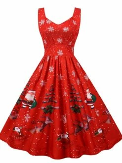 Women's Christmas Knee Length Dress Purple Black Red Navy Blue Light Blue Sleeveless Print Bow Print Fall Winter V Neck Casual Vintage2021 S M L XL XXL 28 Women's Christmas Knee Length Dress Purple Black Red Navy Blue Light Blue Sleeveless Print Bow Print Fall Winter V Neck Casual Vintage2021 S M L XL XXL -LIGHTINTHEBOX Shop cymqop1630043265644