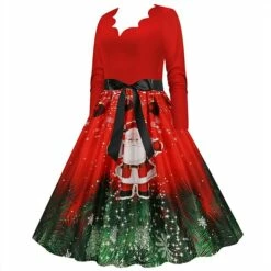 Women's Christmas Party Dress Swing DressKnee Length Dress Green Wine Dark Green Red Black Long Sleeve Santa Claus Elk Snowman Print Fall Winter V Neck Vintage Party Elegant Party 2022 S M L XL XXL 36 Women's Christmas Party Dress Swing DressKnee Length Dress Green Wine Dark Green Red Black Long Sleeve Santa Claus Elk Snowman Print Fall Winter V Neck Vintage Party Elegant Party 2022 S M L XL XXL -LIGHTINTHEBOX Shop czsghd1665475513665