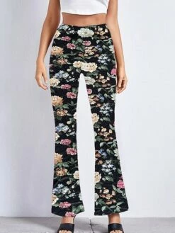 Women's Bell Bottom Pants Trousers Black Rainbow Rose Red Mid Waist Fashion Streetwear Party Street Daily Print Micro-elastic Full Length Comfort Floral S M L XL 2XL 16 Women's Bell Bottom Pants Trousers Black Rainbow Rose Red Mid Waist Fashion Streetwear Party Street Daily Print Micro-elastic Full Length Comfort Floral S M L XL 2XL -LIGHTINTHEBOX Shop dbsvxg1691047619910