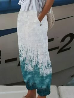 Women's Baggy Cropped Pants Full Length Pocket Baggy Stylish Chino Daily Going Out Gray Green Navy S M All Seasons