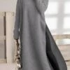 Women's Casual Dress Sweater Dress Sweatshirt Dress Midi Dress Black Army Green Gray Long Sleeve Pure Color Split Fall Winter Autumn Crew Neck Casual Winter Dress Vacation Fall Dress 2023 S M L XL -LIGHTINTHEBOX Shop ddsgho1672714811125