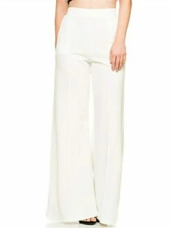 Women's Dress Pants Bell Bottom Pants Trousers Full Length Pocket High Cut Micro-elastic High Waist Fashion Elegant Office Work Black White S M Winter Autumn / Fall