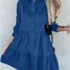 Women's Shirt Dress Casual Dress Swing Dress Midi Dress Outdoor Daily Vacation Cotton Basic Modern Shirt Collar Ruffle Button Long Sleeve Fall Winter 2023 Regular Fit ArmyGreen Black White Pure Color 2 Women's Shirt Dress Casual Dress Swing Dress Midi Dress Outdoor Daily Vacation Cotton Basic Modern Shirt Collar Ruffle Button Long Sleeve Fall Winter 2023 Regular Fit ArmyGreen Black White Pure Color -LIGHTINTHEBOX Shop dipdva1695813918519