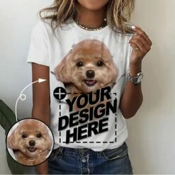 Women's T Shirt Tee Custom Print Blue Green Graphic Print Short Sleeve Daily Going Out Basic Round Neck Regular Fit