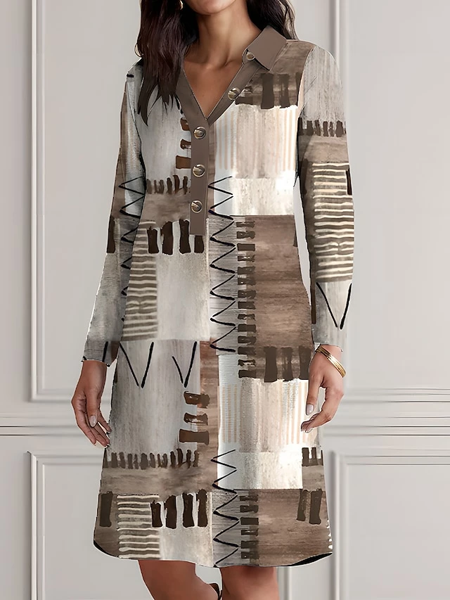 Women's Shirt Dress Casual Dress Cotton Linen Dress Midi Dress Polyester Fashion Casual Daily Outdoor Daily Vacation Shirt Collar Button Print 3/4 Length Sleeve Spring Fall Winter 2023 Loose Fit Blue 3 Women's Shirt Dress Casual Dress Cotton Linen Dress Midi Dress Polyester Fashion Casual Daily Outdoor Daily Vacation Shirt Collar Button Print 3/4 Length Sleeve Spring Fall Winter 2023 Loose Fit Blue