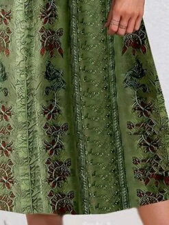 Women's Two Piece Dress Set Casual Dress Tank Dress Outdoor Daily Fashion Streetwear Button Print Midi Dress V Neck Sleeveless Floral Regular Fit Green Summer Spring S M L XL XXL -LIGHTINTHEBOX Shop djimqu1683278754522