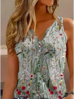 Women's Tank Top Black Light Green Wine Color Block Print Sleeveless Casual Basic V Neck Regular Fit 23 Women's Tank Top Black Light Green Wine Color Block Print Sleeveless Casual Basic V Neck Regular Fit -LIGHTINTHEBOX Shop dlddfh1681285907925
