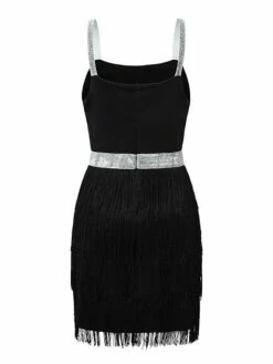 Women‘s Cocktail Party Dress Homecoming Dress Wedding Guest Dress Fringe Dress Mini Dress Black Sleeveless Pure Color Tassel Fringe Spring Summer Spaghetti Strap Hot Date 2023 S M L XL -LIGHTINTHEBOX Shop dlwbji1677574994692