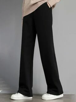 Women's Fleece Pants Sweatpants Pants Trousers Full Length Fashion Streetwear Street Daily Black Grey M L Winter -LIGHTINTHEBOX Shop dmobbg1694149806153