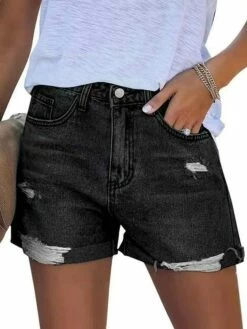 Women's Jeans Shorts Denim Blue Light Blue Mid Waist Fashion Weekend Streetwear Side Pockets Cut Out Micro-elastic Short Comfort Solid Color S M L XL XXL 9 Women's Jeans Shorts Denim Blue Light Blue Mid Waist Fashion Weekend Streetwear Side Pockets Cut Out Micro-elastic Short Comfort Solid Color S M L XL XXL -LIGHTINTHEBOX Shop dmopus1650595136275