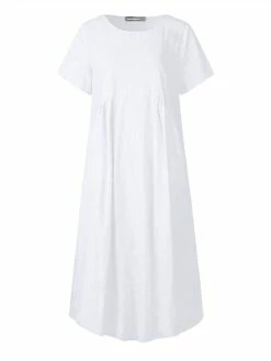 Women's Casual Dress Cotton Linen Dress Shift Dress Midi Dress Cotton Blend Basic Casual Daily Holiday Vacation Crew Neck Pocket Short Sleeve Summer Spring 2023 Loose Fit White Pink Blue Pure Color S 13 Women's Casual Dress Cotton Linen Dress Shift Dress Midi Dress Cotton Blend Basic Casual Daily Holiday Vacation Crew Neck Pocket Short Sleeve Summer Spring 2023 Loose Fit White Pink Blue Pure Color S -LIGHTINTHEBOX Shop dnubim1657786380891