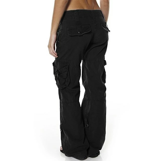 Women's Cargo Pants Tactical Cargo Pants Trousers Full Length Cotton Blend Pocket Baggy Low Waist Chic & Modern Casual / Sporty Sports Weekend Black Pink S M Summer Spring &Fall 5 Women's Cargo Pants Tactical Cargo Pants Trousers Full Length Cotton Blend Pocket Baggy Low Waist Chic & Modern Casual / Sporty Sports Weekend Black Pink S M Summer Spring &Fall - Image 3