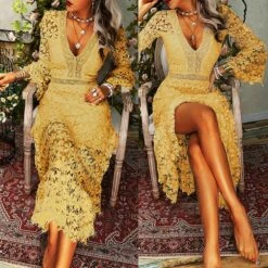 Women's Party Dress Lace Dress Homecoming Dress Long Dress Maxi Dress White Yellow Pink Long Sleeve Pure Color Lace Summer Spring Fall Deep V Fashion Winter Dress Birthday Wedding Guest 2022 S M L XL 18 Women's Party Dress Lace Dress Homecoming Dress Long Dress Maxi Dress White Yellow Pink Long Sleeve Pure Color Lace Summer Spring Fall Deep V Fashion Winter Dress Birthday Wedding Guest 2022 S M L XL -LIGHTINTHEBOX Shop dqwcrq1671780654703