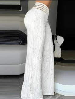 Women's Wide Leg Pants Trousers Full Length High Cut High Waist Fashion Elegant Party Office Black White S M Fall & Winter -LIGHTINTHEBOX Shop dubdpg1695729607775