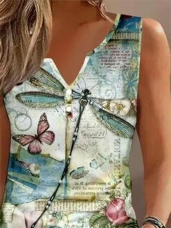 Women's Tank Top Blue Butterfly Print Sleeveless Casual Basic V Neck Regular Fit Butterfly 7 Women's Tank Top Blue Butterfly Print Sleeveless Casual Basic V Neck Regular Fit Butterfly -LIGHTINTHEBOX Shop dvjotf1680606178220