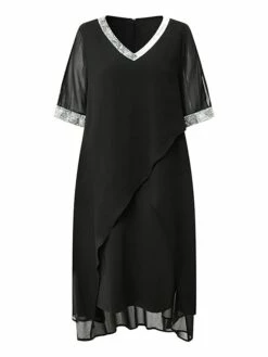 Women's Plus Size Curve A Line Dress Print V Neck Ruched Short Sleeve Spring Summer Basic Casual Short Mini Dress Daily Weekend Dress / Mesh -LIGHTINTHEBOX Shop dzyquq1659686230849