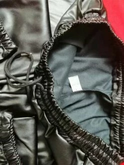 Women's Joggers Leather Pants Pants Trousers Full Length Micro-elastic Mid Waist Fashion Streetwear Party Street Wine Apricot S M Summer Fall -LIGHTINTHEBOX Shop eadjvb1693295376598