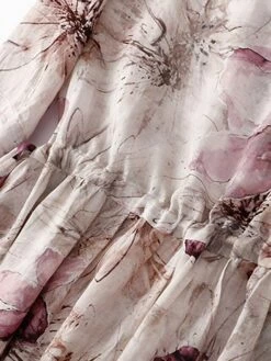 Women's Casual Dress Cotton Linen Dress Midi Dress Cotton Fashion Casual Outdoor Daily Vacation Crew Neck Pocket Print 3/4 Length Sleeve Spring Fall Autumn 2023 Loose Fit Pink Floral M L XL 2XL -LIGHTINTHEBOX Shop egcozh1693967810042