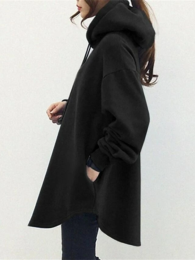 Women's Casual Dress Hoodie Dress Winter Dress Mini Dress Ruched Outdoor Street Daily Fashion Streetwear Hooded Long Sleeve 2023 Loose Fit Black Royal Blue Gray Color S M L XL XXL Size 13 Women's Casual Dress Hoodie Dress Winter Dress Mini Dress Ruched Outdoor Street Daily Fashion Streetwear Hooded Long Sleeve 2023 Loose Fit Black Royal Blue Gray Color S M L XL XXL Size - Image 11