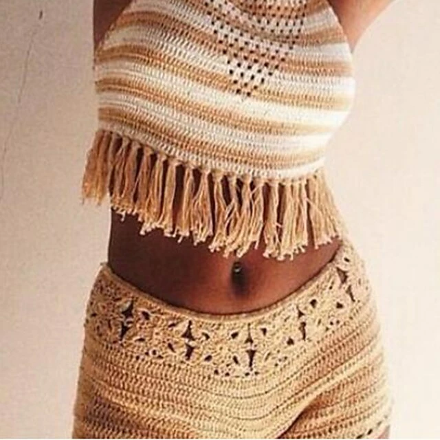 Women's Shorts Cheeky Shorts Green Khaki Red Mid Waist Fashion Crochet Holiday Beach Cut Out Crochet Micro-elastic Short Comfort Plain S M L 4 Women's Shorts Cheeky Shorts Green Khaki Red Mid Waist Fashion Crochet Holiday Beach Cut Out Crochet Micro-elastic Short Comfort Plain S M L - Image 2