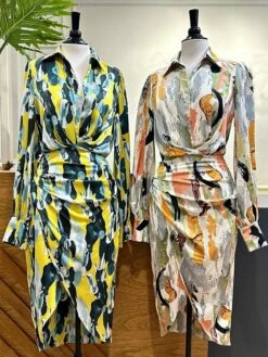 Women's Shirt Dress Casual Dress Bodycon Midi Dress Outdoor Daily Date Polyester Fashion Modern Shirt Collar Button Print Long Sleeve Summer Spring Fall 2023 Regular Fit Orange Green Color Block S M 9 Women's Shirt Dress Casual Dress Bodycon Midi Dress Outdoor Daily Date Polyester Fashion Modern Shirt Collar Button Print Long Sleeve Summer Spring Fall 2023 Regular Fit Orange Green Color Block S M -LIGHTINTHEBOX Shop ejepsb1689823464835