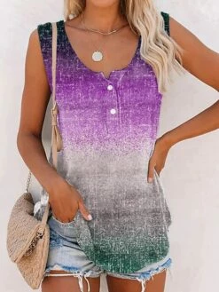 Women's Tank Top Red Blue Purple Color Gradient Button Print Sleeveless Casual Weekend Basic Round Neck Regular Fit 11 Women's Tank Top Red Blue Purple Color Gradient Button Print Sleeveless Casual Weekend Basic Round Neck Regular Fit -LIGHTINTHEBOX Shop ekrhfd1676025104575