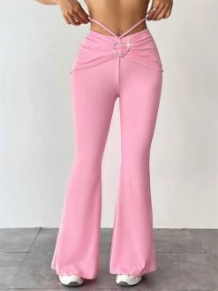 Women's Flare Leggings Full Length Fashion Streetwear Street Daily Pinky Black S M Fall Winter -LIGHTINTHEBOX Shop ekwwkv1696731601270