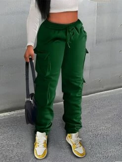Women's Cargo Pants Sweatpants Chinos Full Length Micro-elastic High Waist Fashion Streetwear Street Daily Black Green S M Fall Winter 10 Women's Cargo Pants Sweatpants Chinos Full Length Micro-elastic High Waist Fashion Streetwear Street Daily Black Green S M Fall Winter -LIGHTINTHEBOX Shop elgtvw1692927245480