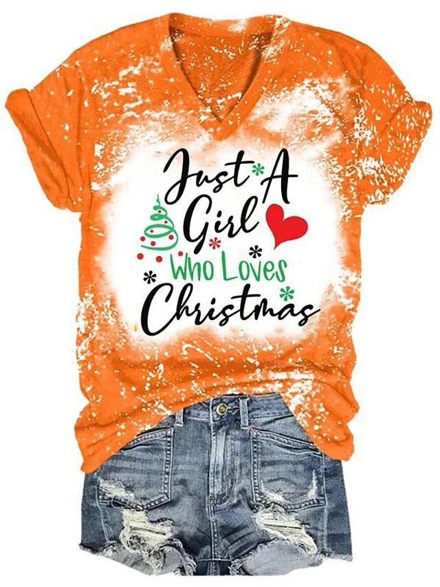 Women‘s Plus Size Christmas Tops T Shirt Tee Letter Print Short Sleeve V Neck Casual Daily Polyester Winter Fall Green Black / Weekend 4 Women‘s Plus Size Christmas Tops T Shirt Tee Letter Print Short Sleeve V Neck Casual Daily Polyester Winter Fall Green Black / Weekend - Image 2