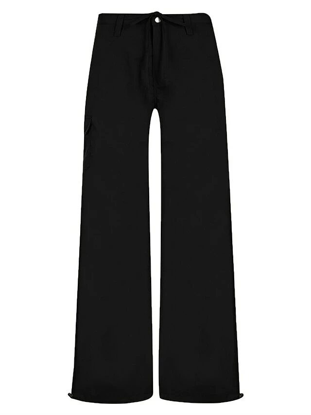 Women‘s Cargo Parachute pants Trousers Full Length Pocket Micro-elastic Low Rise Fashion Streetwear Street Daily Dark Brown Black S M Fall Winter 12 Women‘s Cargo Parachute pants Trousers Full Length Pocket Micro-elastic Low Rise Fashion Streetwear Street Daily Dark Brown Black S M Fall Winter - Image 10
