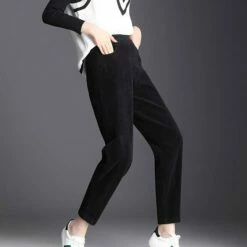Women‘s Fleece Corduroy Pants Chinos Trousers Ankle-Length Side Pockets Micro-elastic Mid Waist Fashion Casual Weekend Black Brown S M 26 Women‘s Fleece Corduroy Pants Chinos Trousers Ankle-Length Side Pockets Micro-elastic Mid Waist Fashion Casual Weekend Black Brown S M -LIGHTINTHEBOX Shop epyzko1656415178305