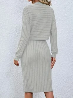 Women's Two Piece Dress Set Casual Dress Skirt Set Outdoor Daily Active Fashion Ribbed Midi Dress Turtleneck Long Sleeve Plain Loose Fit Black Wine Gray Fall Winter S M L XL XXL 17 Women's Two Piece Dress Set Casual Dress Skirt Set Outdoor Daily Active Fashion Ribbed Midi Dress Turtleneck Long Sleeve Plain Loose Fit Black Wine Gray Fall Winter S M L XL XXL -LIGHTINTHEBOX Shop etequk1693294045273