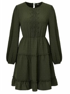 Women's Work Dress Casual Dress Fashion Winter Dress Daily Mini Dress Ruched Ruffle Crew Neck Long Sleeve Plain Loose Fit Brown Army Green Apricot Fall Winter S M L XL 33 Women's Work Dress Casual Dress Fashion Winter Dress Daily Mini Dress Ruched Ruffle Crew Neck Long Sleeve Plain Loose Fit Brown Army Green Apricot Fall Winter S M L XL -LIGHTINTHEBOX Shop exouhw1695377888291