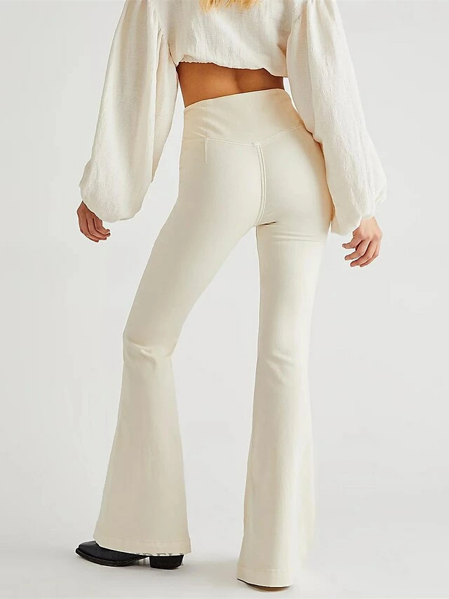 Women's Jeans Bootcut Flare Full Length Denim Micro-elastic High Waist Fashion Streetwear Street Daily Black White XS S Fall Winter 16 Women's Jeans Bootcut Flare Full Length Denim Micro-elastic High Waist Fashion Streetwear Street Daily Black White XS S Fall Winter - Image 14