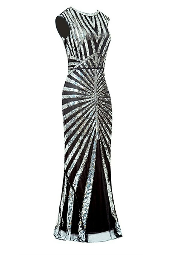 Women‘s Halloween Dress Prom Dress Party Dress Sequin Dress Black Dress Long Dress Maxi Dress Silver Pink Sleeveless Pure Color Sequins Summer Spring Crew Neck Party Evening Party Vacation 6 Women‘s Halloween Dress Prom Dress Party Dress Sequin Dress Black Dress Long Dress Maxi Dress Silver Pink Sleeveless Pure Color Sequins Summer Spring Crew Neck Party Evening Party Vacation - Image 4