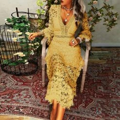 Women's Party Dress Lace Dress Homecoming Dress Long Dress Maxi Dress White Yellow Pink Long Sleeve Pure Color Lace Summer Spring Fall Deep V Fashion Winter Dress Birthday Wedding Guest 2022 S M L XL 19 Women's Party Dress Lace Dress Homecoming Dress Long Dress Maxi Dress White Yellow Pink Long Sleeve Pure Color Lace Summer Spring Fall Deep V Fashion Winter Dress Birthday Wedding Guest 2022 S M L XL -LIGHTINTHEBOX Shop farjjm1632719189408