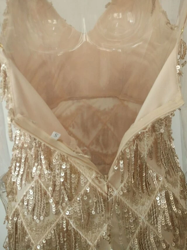 Women‘s Party Dress Fringe Dress Sequin Dress Homecoming Dress Mini Dress Black Champagne Gold Sleeveless Pure Color Sparkly Glitter Sequins Summer Spring Fall Spaghetti Strap Fashion Vacation 14 Women‘s Party Dress Fringe Dress Sequin Dress Homecoming Dress Mini Dress Black Champagne Gold Sleeveless Pure Color Sparkly Glitter Sequins Summer Spring Fall Spaghetti Strap Fashion Vacation - Image 12