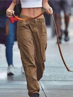 Women's Cargo Pants Wide Leg Chinos Full Length Baggy Mid Waist Streetwear Basic Daily Black Army Green S M Summer Spring &Fall -LIGHTINTHEBOX Shop fdewbs1653224400648