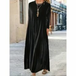 Women‘s Velvet Dress Shift Dress Caftan Dress Long Dress Maxi Dress Green Black Purple Long Sleeve Pure Color Pocket Winter Fall Spring Crew Neck Mature Winter Dress Daily Vacation 2023 37 Women‘s Velvet Dress Shift Dress Caftan Dress Long Dress Maxi Dress Green Black Purple Long Sleeve Pure Color Pocket Winter Fall Spring Crew Neck Mature Winter Dress Daily Vacation 2023 -LIGHTINTHEBOX Shop fegkts1693364971355