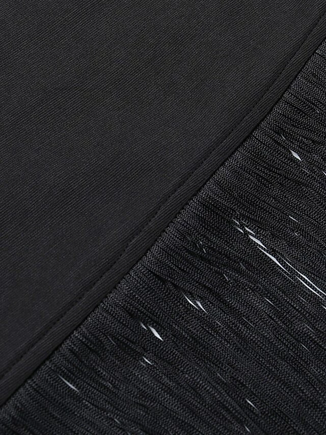 Women's Fringe Dress Bodycon Midi Dress White Black Sleeveless Pure Color Backless Tassel Fringe Spring Summer Strapless Stylish Elegant Sexy Slim 2022 S M L / Party Dress 11 Women's Fringe Dress Bodycon Midi Dress White Black Sleeveless Pure Color Backless Tassel Fringe Spring Summer Strapless Stylish Elegant Sexy Slim 2022 S M L / Party Dress - Image 9