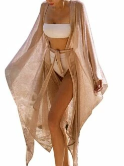 Women's Swimwear Cover Up Beach Top Normal Swimsuit Sequins UV Protection Lace Up Mesh Pure Color Khaki Silver Brown V Wire Bathing Suits New Stylish Vacation /y 14 Women's Swimwear Cover Up Beach Top Normal Swimsuit Sequins UV Protection Lace Up Mesh Pure Color Khaki Silver Brown V Wire Bathing Suits New Stylish Vacation /y -LIGHTINTHEBOX Shop ffbzsq1642996520063