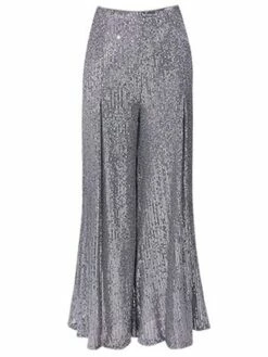 Women's Wide Leg Pants Trousers Sparkly Pants Full Length Fashion Streetwear Party Street Silver White XS S Fall Winter 18 Women's Wide Leg Pants Trousers Sparkly Pants Full Length Fashion Streetwear Party Street Silver White XS S Fall Winter -LIGHTINTHEBOX Shop ffqmpi1693552824569