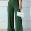 Women‘s Wide Leg Dress Pants Trousers Full Length Fashion Streetwear Street Daily Black Green S M Fall Winter -LIGHTINTHEBOX Shop fhjmow1695368006976