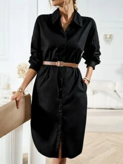 Women's Casual Dress Work Dress Shift Dress Mini Dress Outdoor Office Business Cotton Classic Modern Shirt Collar Button Pocket Long Sleeve Summer Spring Fall 2023 Loose Fit Black White Blue Pure 33 Women's Casual Dress Work Dress Shift Dress Mini Dress Outdoor Office Business Cotton Classic Modern Shirt Collar Button Pocket Long Sleeve Summer Spring Fall 2023 Loose Fit Black White Blue Pure -LIGHTINTHEBOX Shop fldxzs1688542170365