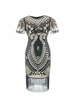 Women's Retro 1920s Fringe Dress Midi Dress Party Halloween Sequins Tassel Fringe Floral Crewneck Short Sleeve Regular Fit Spring Fall 2023 Black Gold S M L XL 12 Women's Retro 1920s Fringe Dress Midi Dress Party Halloween Sequins Tassel Fringe Floral Crewneck Short Sleeve Regular Fit Spring Fall 2023 Black Gold S M L XL -LIGHTINTHEBOX Shop flxsba1692948607097