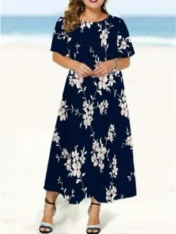 Women‘s Plus Size Curve Casual Dress Swing Dress Floral Long Dress Maxi Dress Short Sleeve Print Crew Neck Fashion Outdoor White Yellow Summer Spring L XL XXL 3XL 4XL 7 Women‘s Plus Size Curve Casual Dress Swing Dress Floral Long Dress Maxi Dress Short Sleeve Print Crew Neck Fashion Outdoor White Yellow Summer Spring L XL XXL 3XL 4XL -LIGHTINTHEBOX Shop fnpooe1679306872314