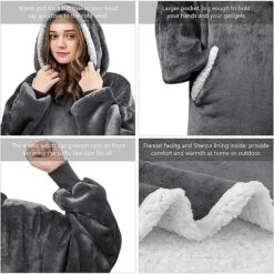 Women‘s Christmas Couple‘s Pajamas Nightgown Wearable Blanket Hoodie Blanket Pure Color Warm Comfort Oversized Home Daily Fleece Warm Hoodie Long Sleeve Pocket Winter Fall Pink Wine 37 Women‘s Christmas Couple‘s Pajamas Nightgown Wearable Blanket Hoodie Blanket Pure Color Warm Comfort Oversized Home Daily Fleece Warm Hoodie Long Sleeve Pocket Winter Fall Pink Wine -LIGHTINTHEBOX Shop fpmovw1668410231960